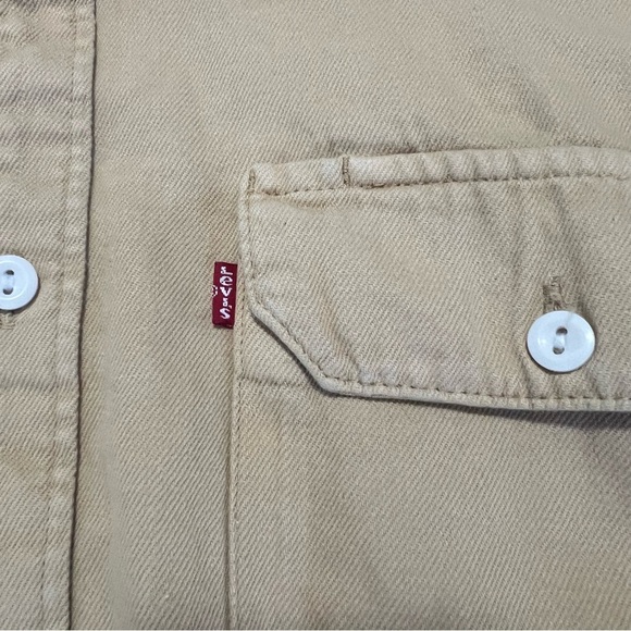 Levis Jackson Worker Overshirt 195730165 Tan/Brown Button Up Mens Size Large - Picture 2 of 5